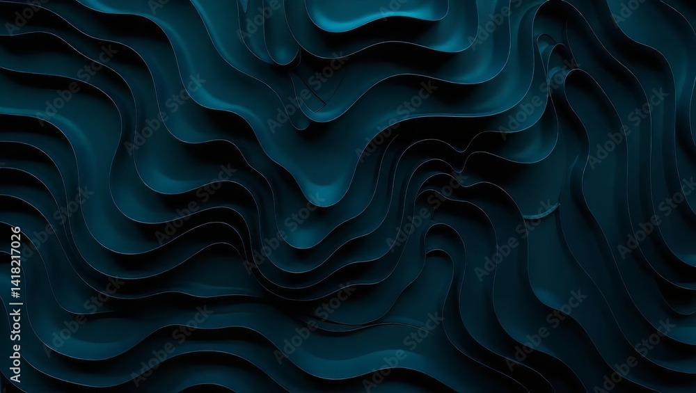 Abstract Teal Layered Waves Background
Abstract Teal Layered Waves Background
