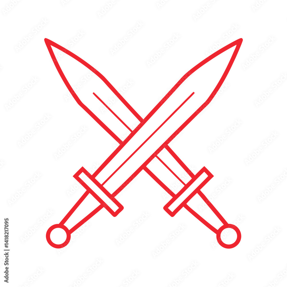 Kids Toy Sword Line Art Minimalist Style Kids Toy Sword Line Art Minimalist Style