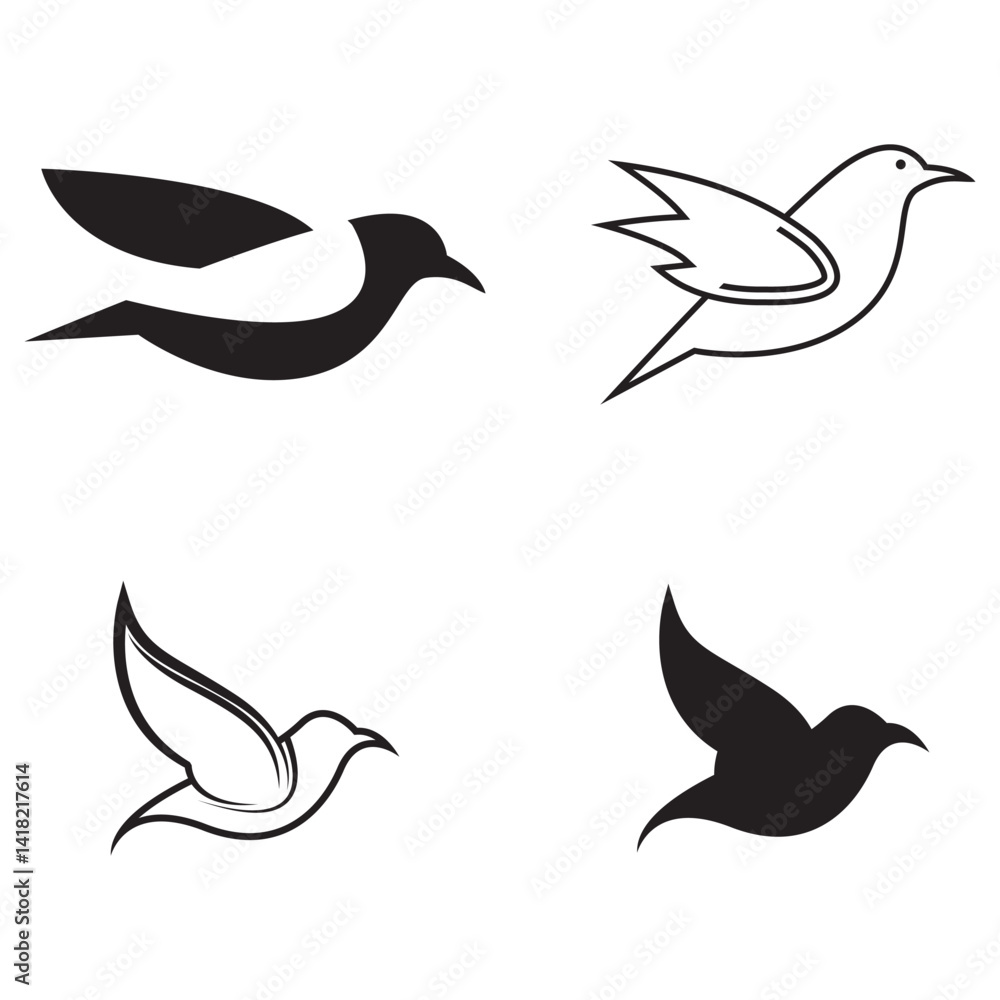 Fototapeta premium Canary Bird Simple logo design