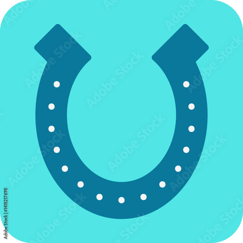 Horse Shoe single vector icon illustration