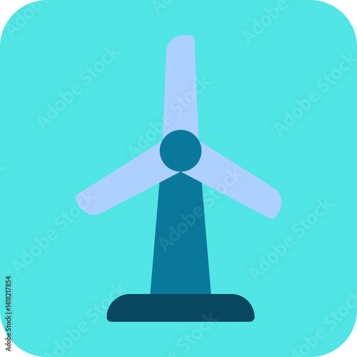 Windmill single vector icon illustration