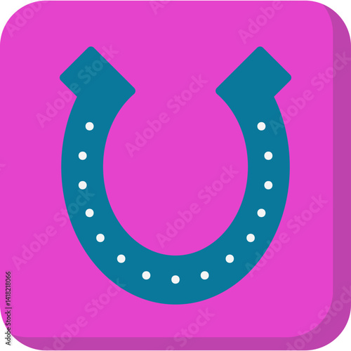 Horse Shoe single vector icon illustration
