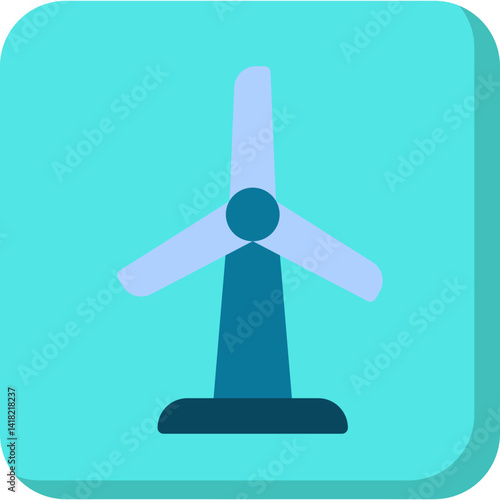 Windmill single vector icon illustration