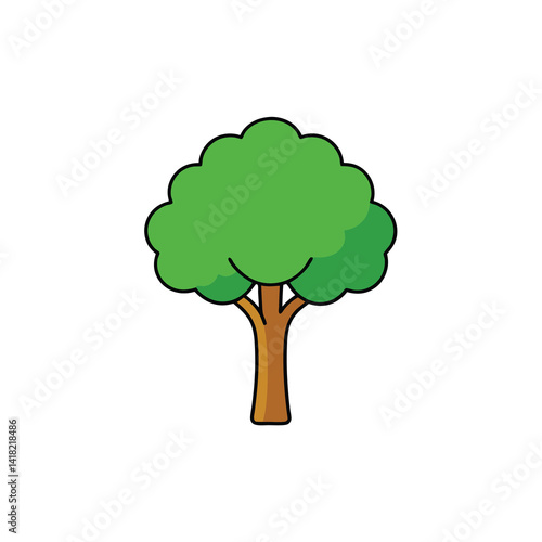 green tree vector illustration