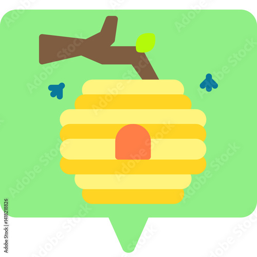 Hive single vector icon illustration