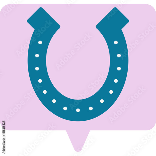 Horse Shoe single vector icon illustration