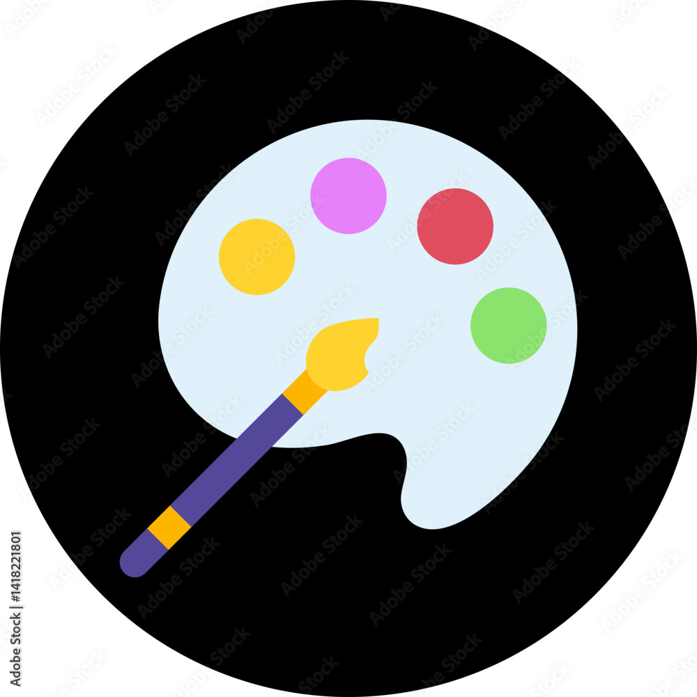 Paint Palette single icon vector illustration Paint Palette single icon vector illustration