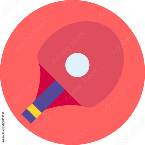 Ping Pong single icon vector illustration