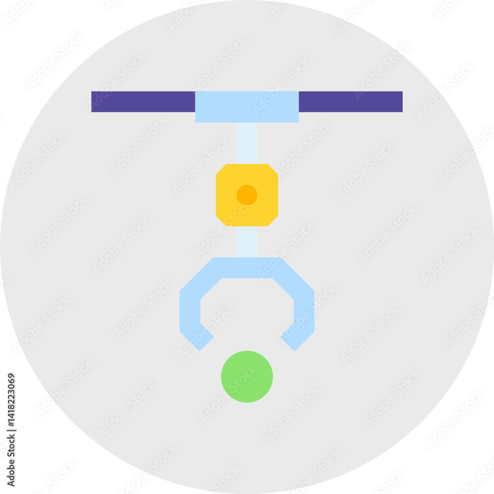 Fototapeta premium Claw Machine single icon vector illustration