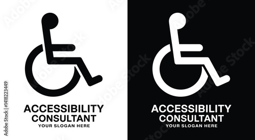 Universal wheelchair symbol logo representing accessibility consulting and ADA-compliant inclusive space solutions