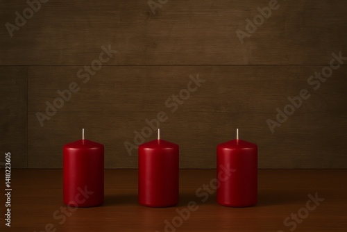 Obraz na płótnie candles on a wooden background w salonie