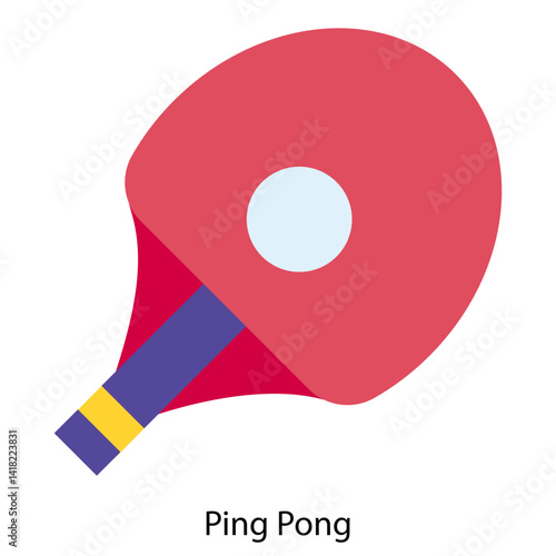 Ping Pong single icon vector illustration