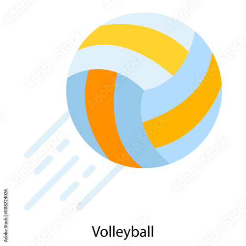 Volleyball single icon vector illustration