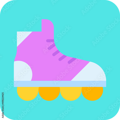 Roller Skate single icon vector illustration
