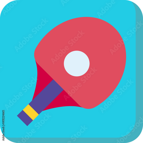 Ping Pong single icon vector illustration