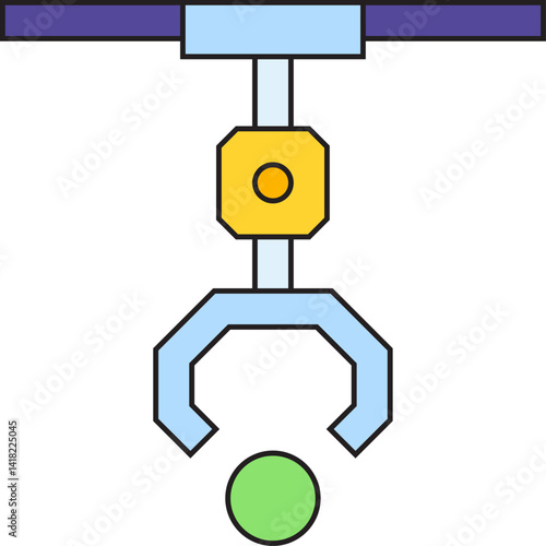 Claw Machine single icon vector illustration