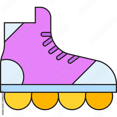 Roller Skate single icon vector illustration