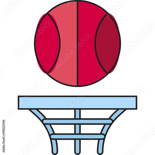 Basketball single icon vector illustration