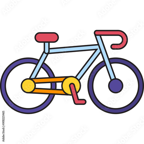 Bycicle single icon vector illustration