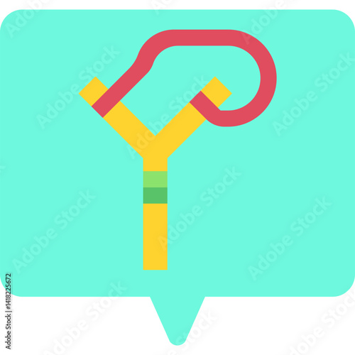 Slingshot single icon vector illustration