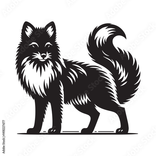 Whispers of the North: A Captivating Collection of Arctic Fox Vector Silhouettes Showcasing the Silent Beauty, Adaptability, and Elegance of This Enigmatic Winter Survivor