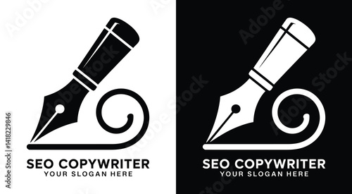 Professional price tag and pen logo for SEO writers representing high-conversion content and strategic keyword integration