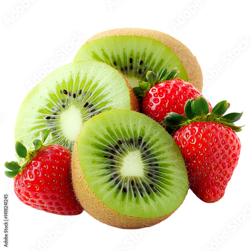 Fresh kiwi and strawberry 
