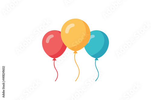 Festive Balloons Set Vector Design for Celebrations and Events