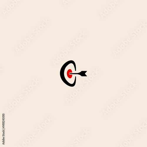 Target aim icon flat vector design. 