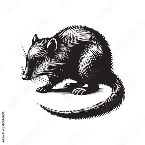 Scurry of the Outback: A Unique Collection of Bandicoot Vector Silhouettes Celebrating the Quirky Charm, Swift Movements, and Distinctive Shape of This Elusive Marsupial Species