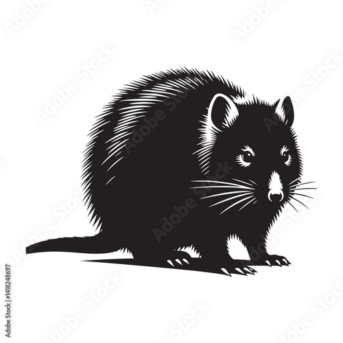Scurry of the Outback: A Unique Collection of Bandicoot Vector Silhouettes Celebrating the Quirky Charm, Swift Movements, and Distinctive Shape of This Elusive Marsupial Species