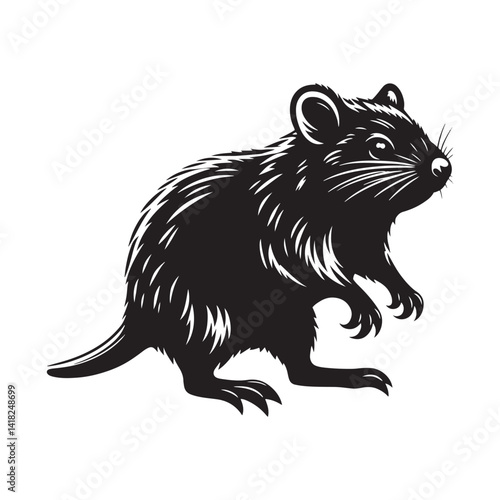 Scurry of the Outback: A Unique Collection of Bandicoot Vector Silhouettes Celebrating the Quirky Charm, Swift Movements, and Distinctive Shape of This Elusive Marsupial Species