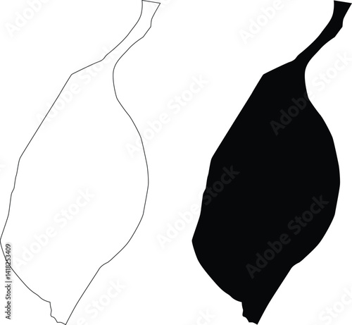 St. Louis city Missouri map outline, silhouette, contour vector