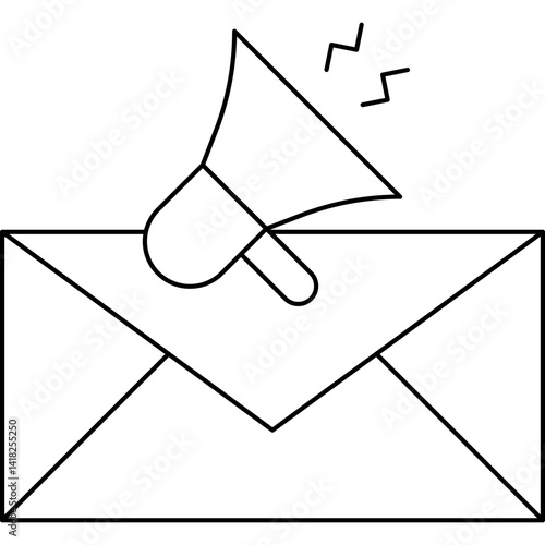 Email Marketing icon single vector illustration