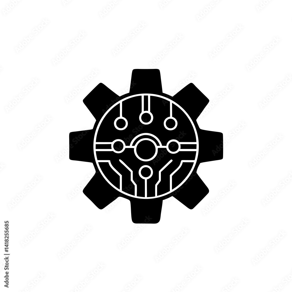 creative details Tech gear icon Vector Illustration creative details Tech gear icon Vector Illustration
