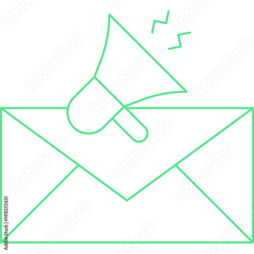Email Marketing icon single vector illustration