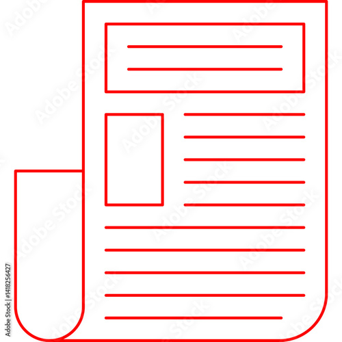 Press Release icon single vector illustration
