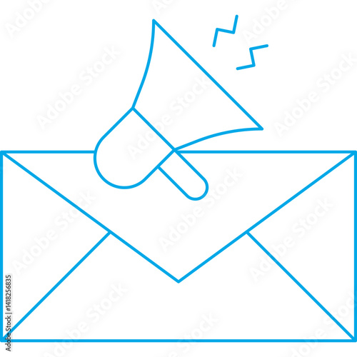 Email Marketing icon single vector illustration