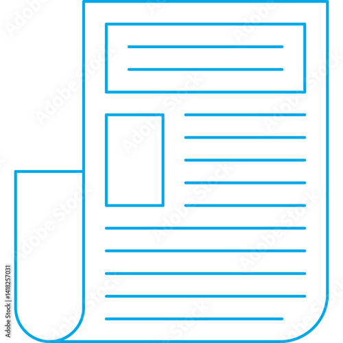 Press Release icon single vector illustration