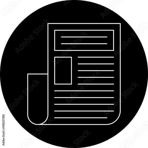Press Release icon single vector illustration