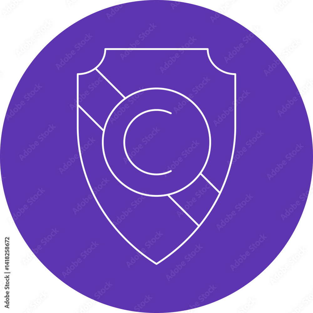 Obraz premium Authorship icon single vector illustration