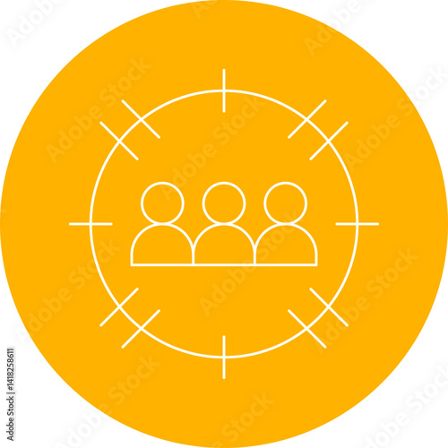 Target Audience icon single vector illustration