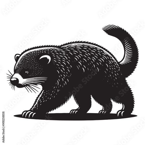 Whiskers of the Canopy: A Captivating Collection of Binturong Vector Silhouettes Showcasing the Mysterious Charm, Arboreal Grace, and Unique Form of the Elusive Bearcat