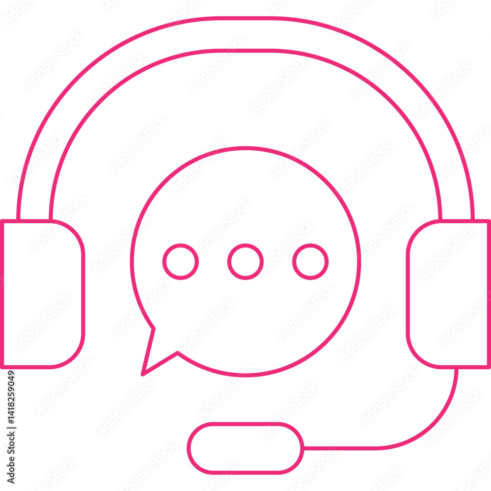 Fototapeta premium Customer Support icon single vector illustration