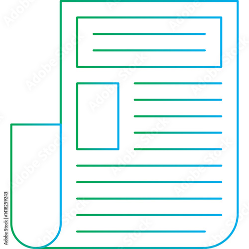 Press Release icon single vector illustration