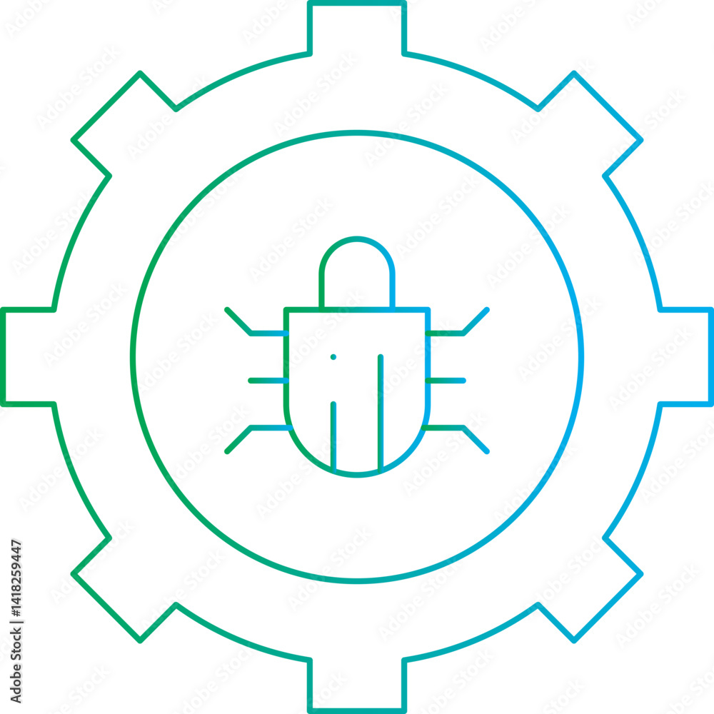 Bug Fixing icon single vector illustration Bug Fixing icon single vector illustration