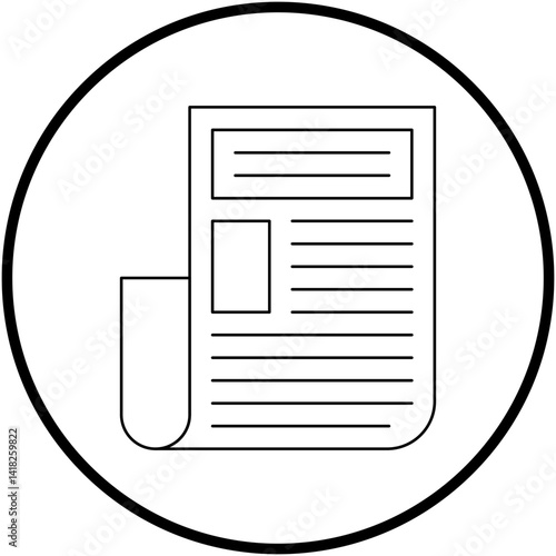 Press Release icon single vector illustration