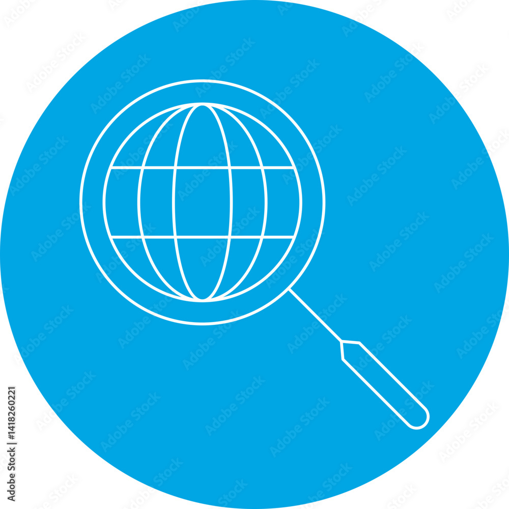 Global Search icon single vector illustration Global Search icon single vector illustration