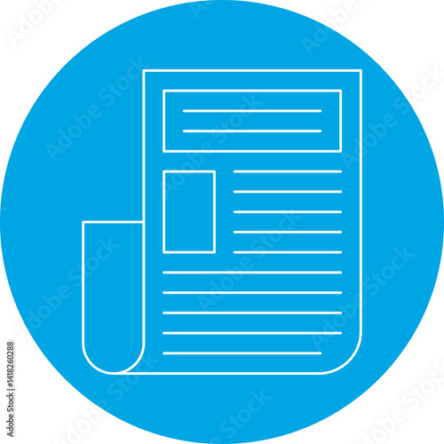 Press Release icon single vector illustration
