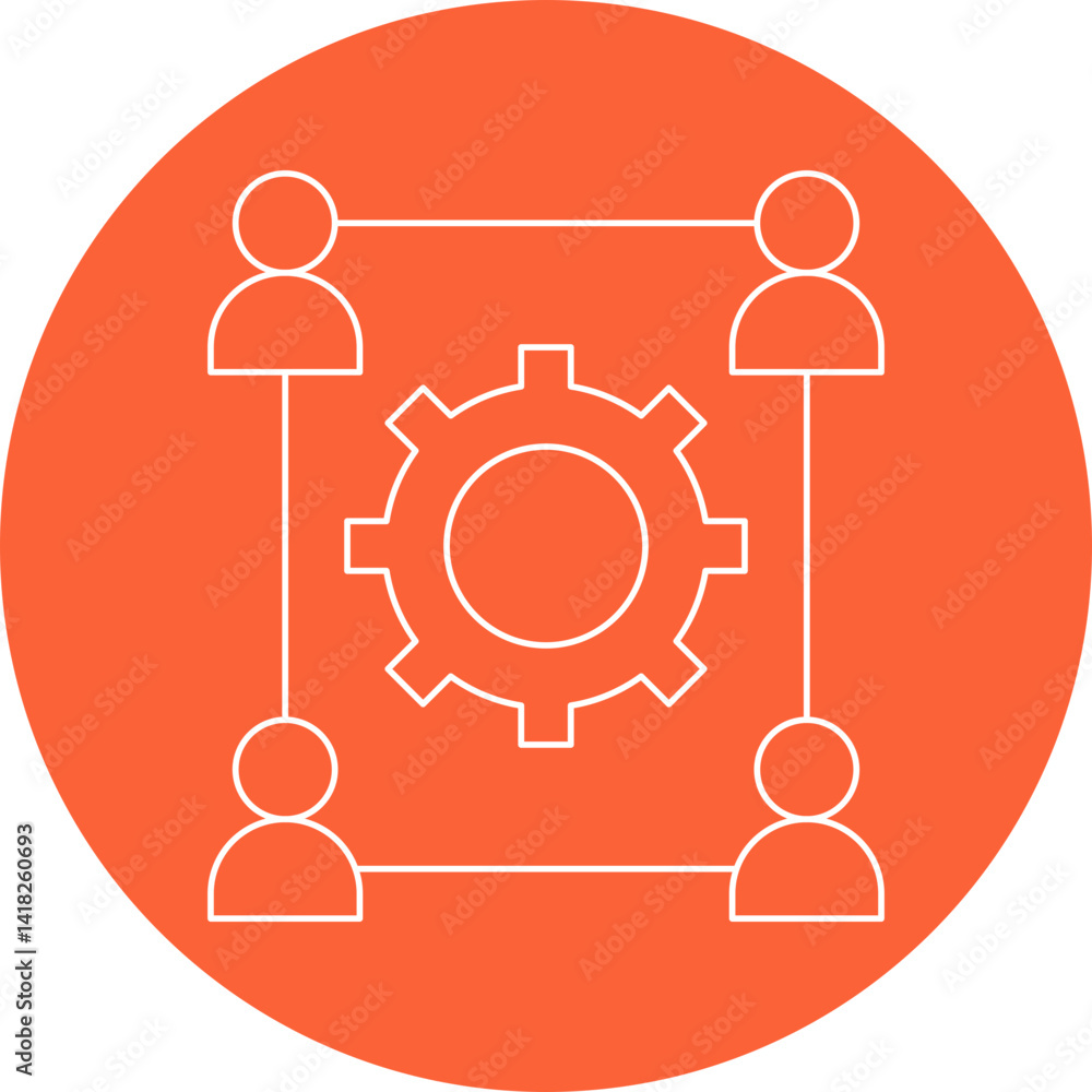 Team Support icon single vector illustration Team Support icon single vector illustration
